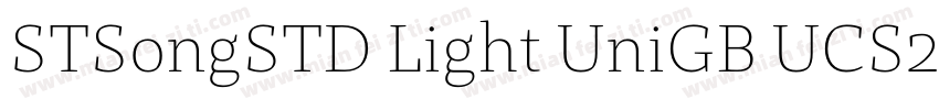 STSongSTD Light UniGB UCS2 Httf字体转换